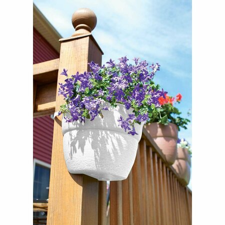 Bloomers Post Planter, Permanent and Temp. Installation Options, Garden in Untraditional Spaces, White 2464-1